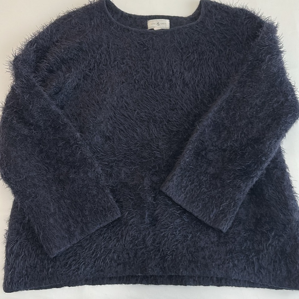 NWOT Lou & Gray Dark Blue Eyelash Sweater Size XS - Picture 14 of 14